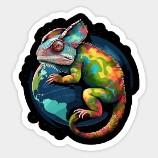 Chameleon Earth Day Sticker